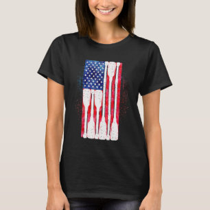 Camiseta Bandera Estadounidense Rowing Oar Cute US Row Crew