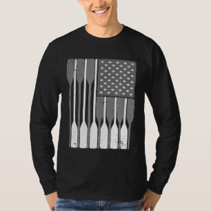 Camiseta Bandera Estadounidense Rowing Oar Cute US Row Crew
