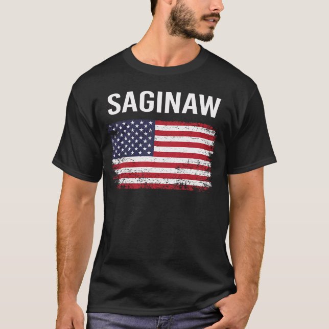 Camiseta Bandera estadounidense Saginaw (Anverso)