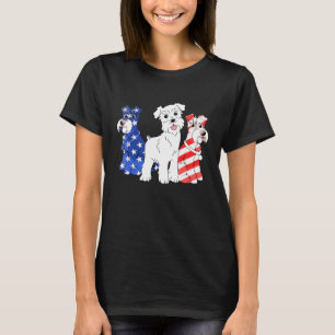 Camiseta Bandera Estadounidense Schnauzer 4 De Julio