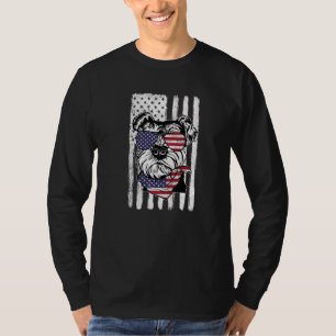 Camiseta Bandera estadounidense Schnauzer Patriotic Schnauz