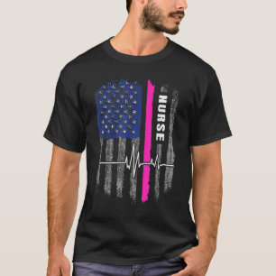 Camiseta Bandera Estadounidense Semana Patriótica de Enferm