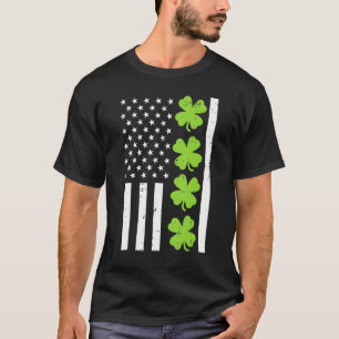 Camiseta Bandera Estadounidense Shamrock St Patricks Day