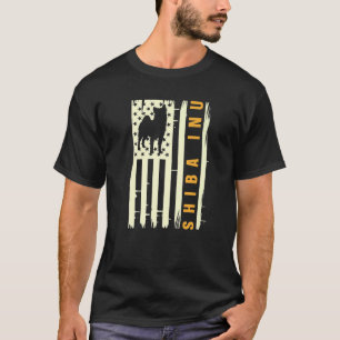 Camiseta Bandera estadounidense Shiba Inu Shiba Inu Propiet