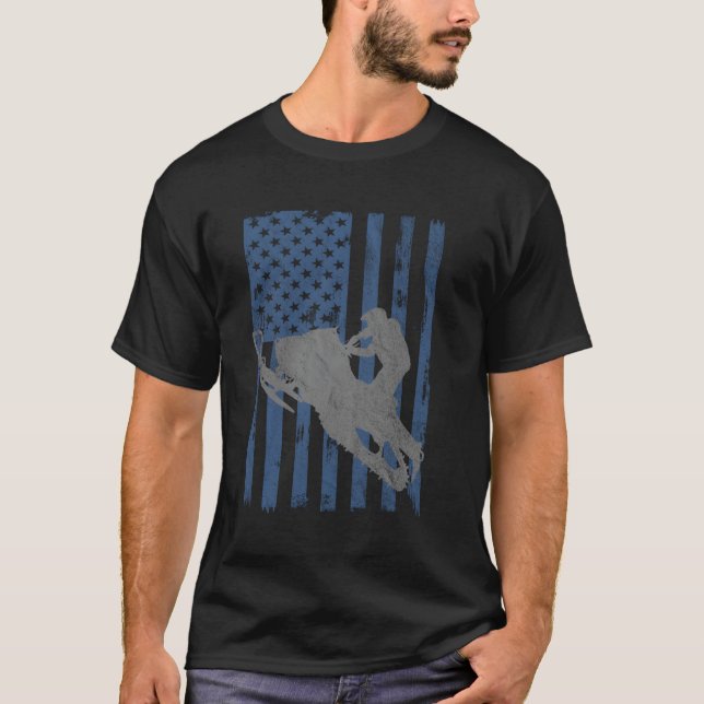 Camiseta Bandera estadounidense Snowmobile (Anverso)