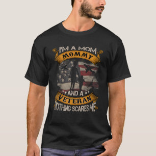 Camiseta Bandera estadounidense Soy Mamá Y Veterana 4.