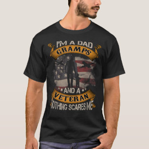Camiseta Bandera estadounidense Soy un papá Gramps y un vet
