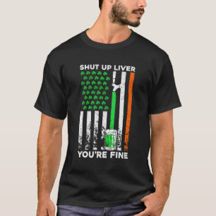 Camiseta Bandera Estadounidense St Patricks Day Beer Cállat