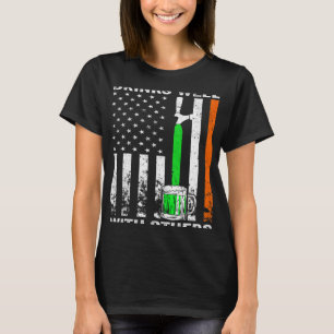 Camiseta Bandera estadounidense St Patrick's Day Beer Well 