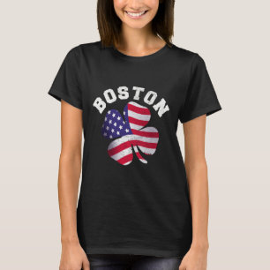 Camiseta Bandera Estadounidense St Patricks Day Clic Boston