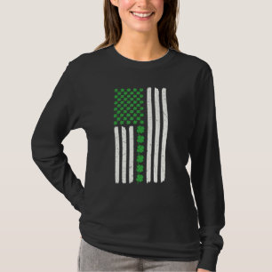 Camiseta Bandera estadounidense St Patrick's Day divertida