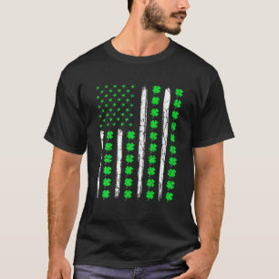 Camiseta Bandera estadounidense St Patricks Day Retro Vinta