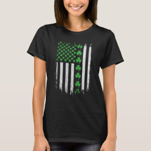 Camiseta Bandera estadounidense St Patricks Day Vintage Iri