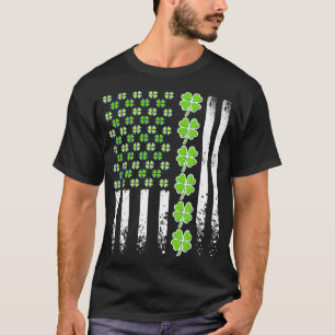 Camiseta Bandera estadounidense St Patricks Day Vintage Iri