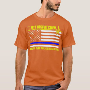 Camiseta Bandera Estadounidense Thin Blue And Go 911 De La 