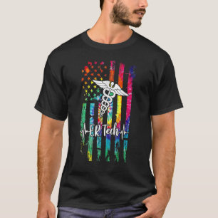 Camiseta Bandera Estadounidense Tie Dye Er Tech Costume Enf