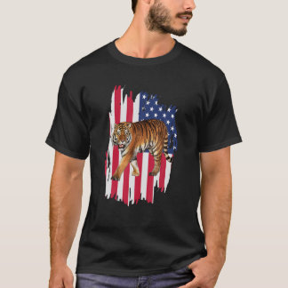 Camiseta Bandera Estadounidense Tigre 4 De Julio, Tigre Pat