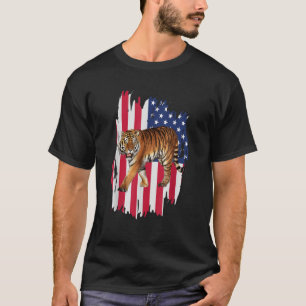 Camiseta Bandera Estadounidense Tigre 4 De Julio, Tigre Pat