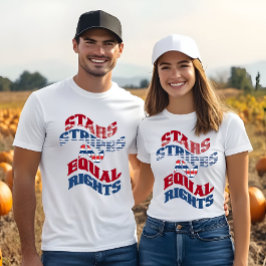Camiseta Bandera estadounidense tira rayas y nombre de dere