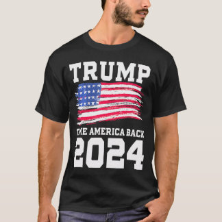 Camiseta Bandera estadounidense Trump 2024