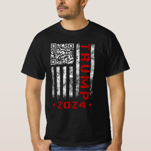 Camiseta Bandera estadounidense Trump 2024 45/47 Código de 