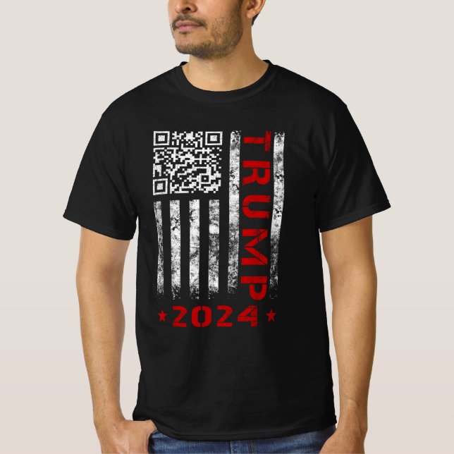 Camiseta Bandera estadounidense Trump 2024 45/47 Código de  (Anverso)