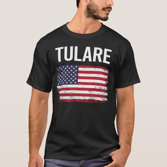 Camiseta Bandera estadounidense Tulare (Anverso)