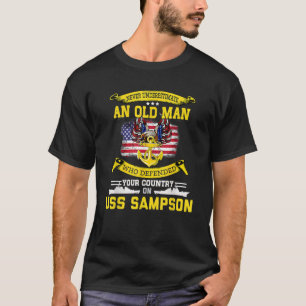 Camiseta Bandera estadounidense USS Sampson DDG 102 Destroy