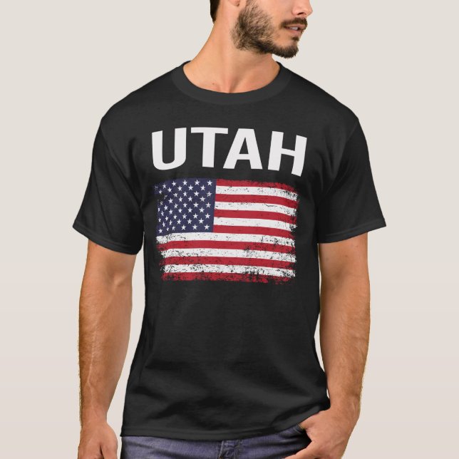 Camiseta Bandera estadounidense Utah (Anverso)