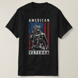 Camiseta bandera estadounidense veterana