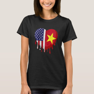 Camiseta Bandera estadounidense vietnamita Mes de bandera P