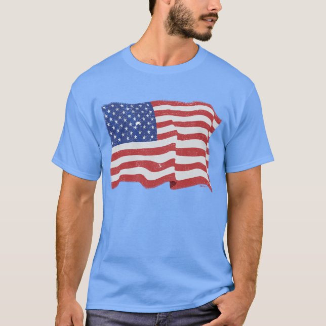 Camiseta Bandera estadounidense vintage (Anverso)