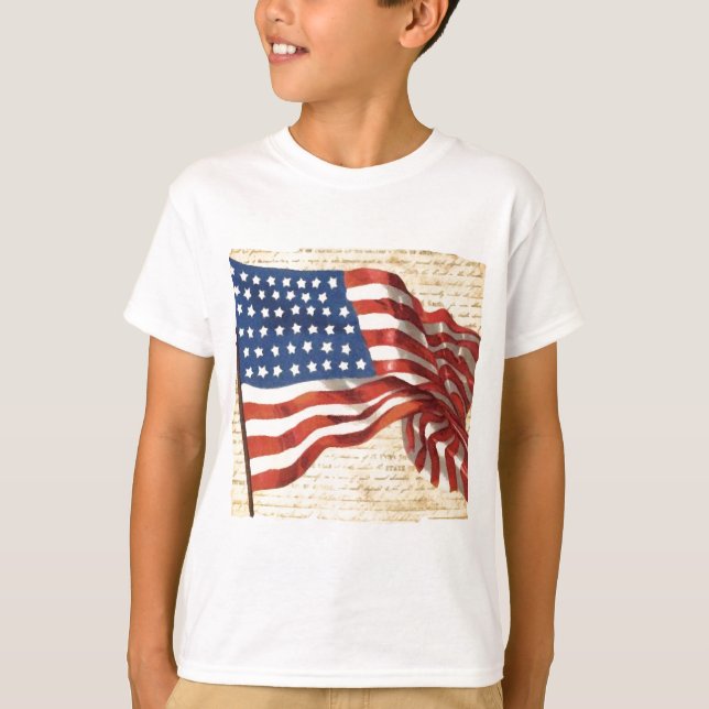 Camiseta Bandera estadounidense vintage (Anverso)