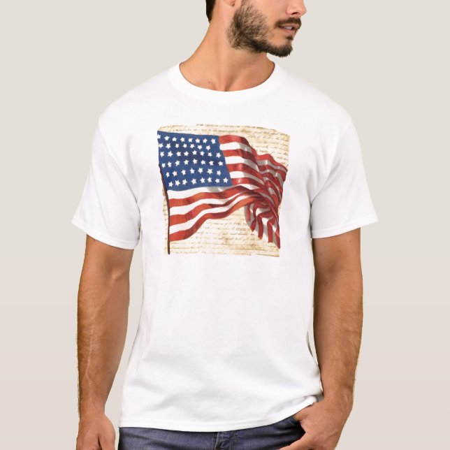 Camiseta Bandera estadounidense vintage (Anverso)