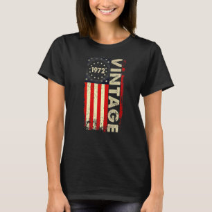 Camiseta Bandera estadounidense vintage 1972 Hombres de cum