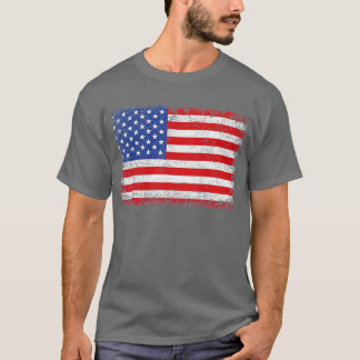 Camiseta Bandera Estadounidense Vintage Bandera Estadounide