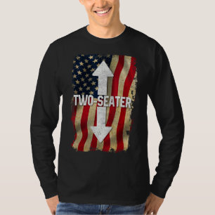 Camiseta Bandera Estadounidense Vintage De Dos Asientos El 
