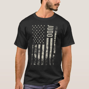 Camiseta Bandera estadounidense vintage de judo