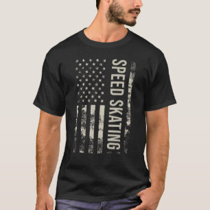 Camiseta Bandera estadounidense vintage de patinaje de velo