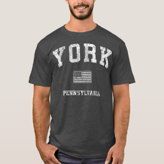 Camiseta Bandera estadounidense vintage de York Pennsylvani