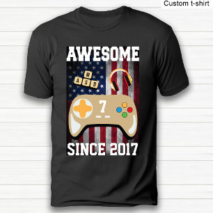 Camiseta Bandera estadounidense vintage del cumpleaños del
