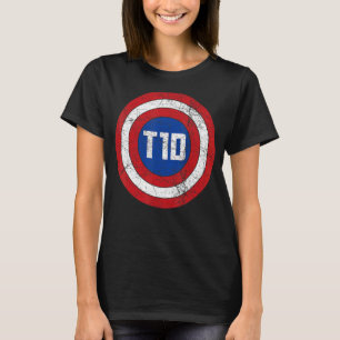Camiseta Bandera estadounidense vintage Diabética Tipo 1 Di