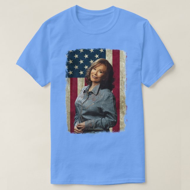 Camiseta Bandera estadounidense vintage Loretta Lynn Legend (Diseño del anverso)