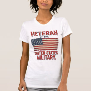 Camiseta Bandera estadounidense vintage militar diseño vect