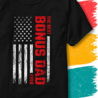 Camiseta Bandera Estadounidense Vintage Padrastro Mejor Pap