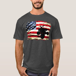 Camiseta Bandera estadounidense vintage quad bike 4terr
