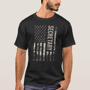 Camiseta Bandera estadounidense vintage Secretaria Premium