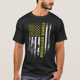 Camiseta Bandera estadounidense vintage USA novio tenis org