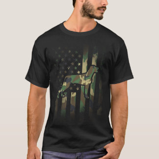 Camiseta Bandera estadounidense Weimaraner Camo