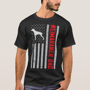 Camiseta Bandera estadounidense Weimaraner Dad regalo Weim